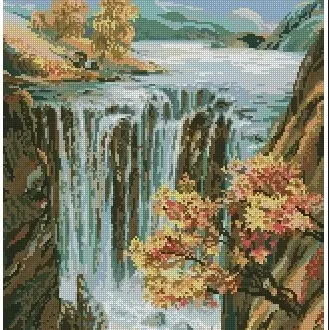 Вышивка Водопад