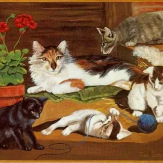 Вышивка Кошки