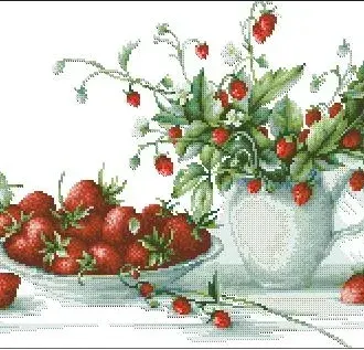 Вышивка Клубника