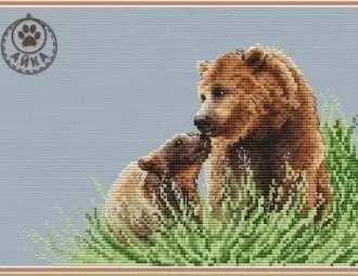 Вышивка Медведи