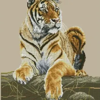 Вышивка Лежачий тигр