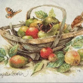 Вышивка Корзина с фруктами