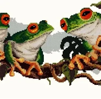 Вышивка Лягушки