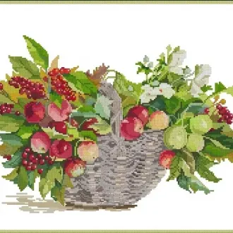 Вышивка Корзина с ягодами