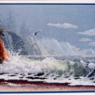 Вышивка Волны на море