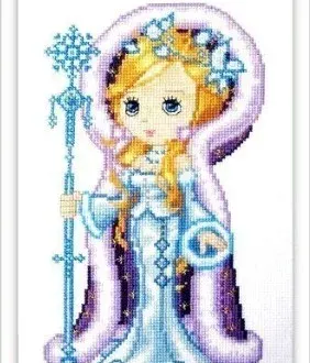 Вышивка Снежная королева