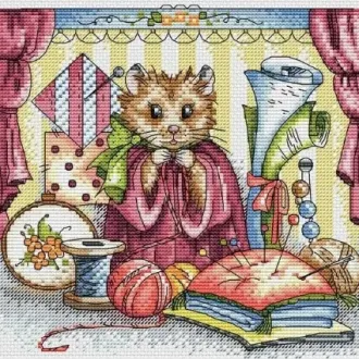 Вышивка Кот вышивальщик