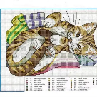 Вышивка Котенок