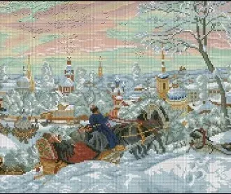 Вышивка Масленница