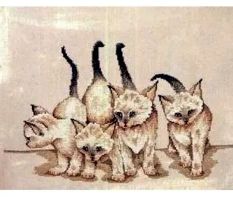 Вышивка Котята