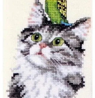 Вышивка Котенок
