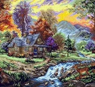 Вышивка   Горное отступление