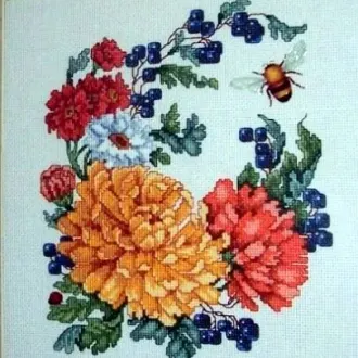 Вышивка Хризантема