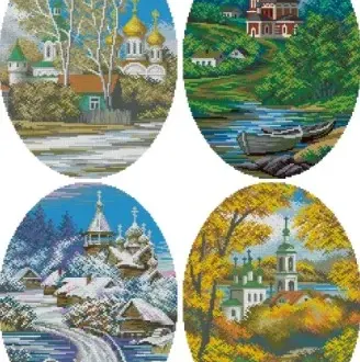 Вышивка Времена года
