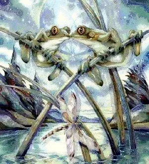 Вышивка Поцелуй лягушек