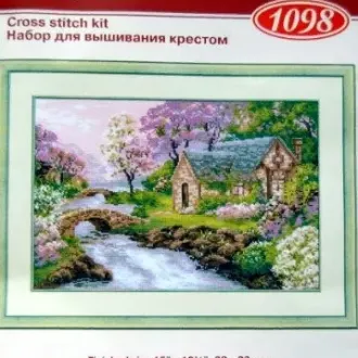 Вышивка Домик у воды