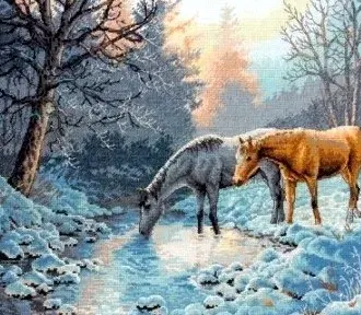 Вышивка  Морозное утро