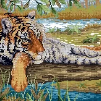 Вышивка Тигр