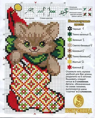Вышивка Новогодние подарки, фото 2