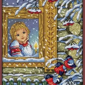 Вышивка Зимний вечер