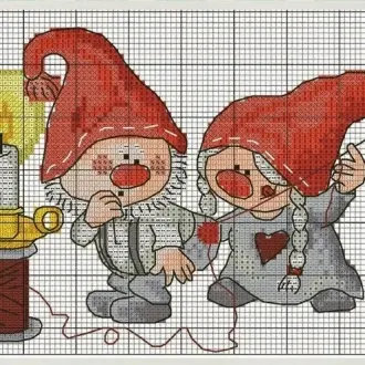 Вышивка Гномы
