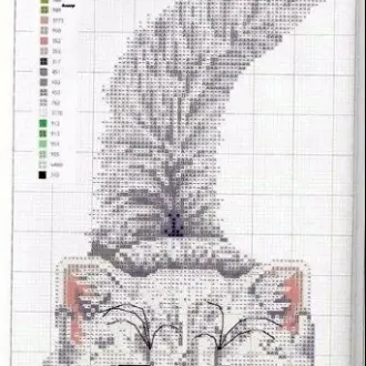 Вышивка Кот