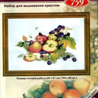 Вышивка Фрукты