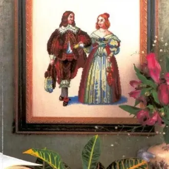 Вышивка  Рыцарь и его дама