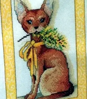 Вышивка Кошки