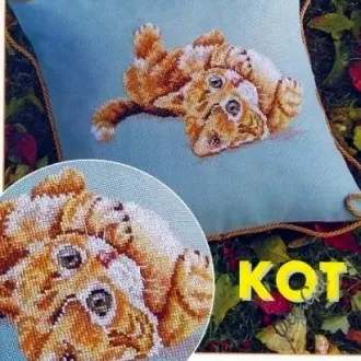 Вышивка Рыжий кот