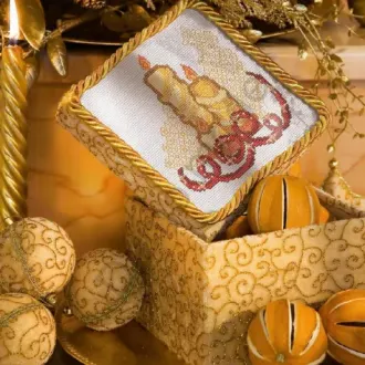 Вышивка Новогодние свечи