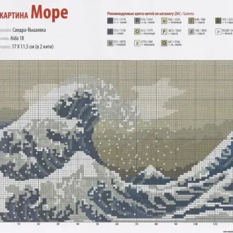 Вышивка картина Море