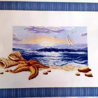 Вышивка  Море