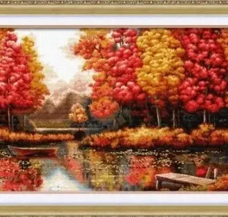 Вышивка Золотая осень