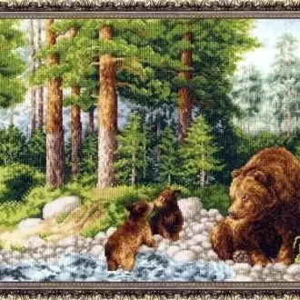 Вышивка Медведи