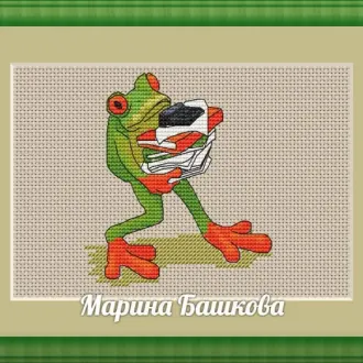 Вышивка Лягушка