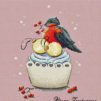 Вышивка Зимний капкейк