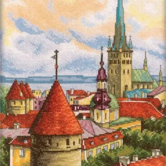 Вышивка Старые башни