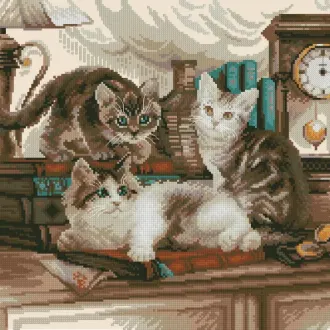 Вышивка Котики