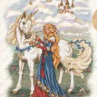 Вышивка  Леди и единорог
