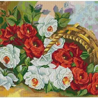Вышивка Корзина с цветами