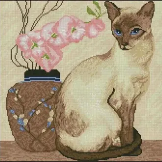 Вышивка Кошка