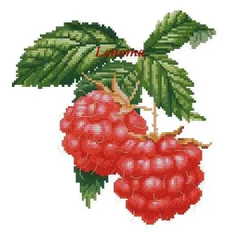 Вышивка Красная малина