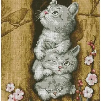 Вышивка Котята