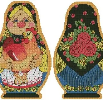 Вышивка Бабушка матрешка
