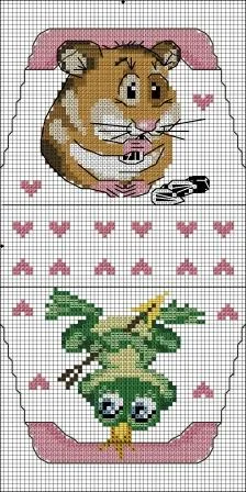 Вышивка Сумочки игольницы Улитка и божья коровка и Хомяк и жабка, фото 2