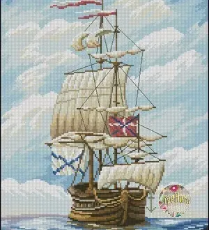 Вышивка Парусник