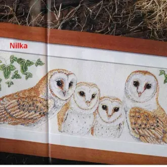 Вышивка Семья сов