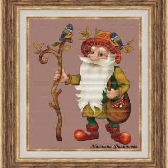 Вышивка Гном лесовичок